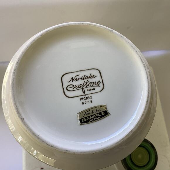 Vintage Noritake 8755 “Picnic” Coffee Set – 3 Pc – Japan 1972 Rare MCM. - Picture 13 of 13